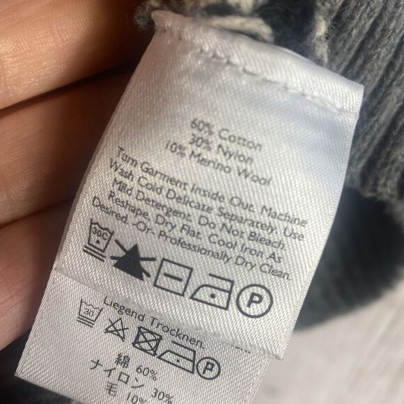 Eddie Bauer Fair Isle Knit Wool Blend Cardigan Size Medium   69 - Picture 10 of 10